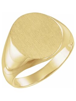 10K Oval Signet Ring