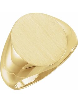 10K Oval Signet Ring