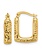 10K Polished and Diamond-cut Square Hoop Earrings