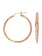 10K Rose Gold Diamond Cut Hoops