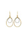 10K Two Tone Double Pear Shaped Drop Earrings