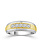 10K Two Tone Five Stone Diamond Band