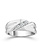 10K Wide Three Stone Diamond Band