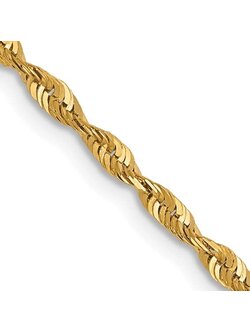 10K Yellow Gold 18" Diamond Cut Rope Chain