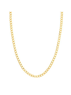 10K Yellow Gold 22" Concave Curb Chain