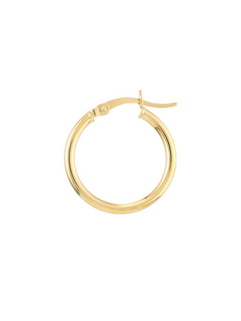 10K Yellow Gold 2x20mm Hoop Earrings