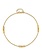 10K Yellow Gold Adjustable Paperclip Station Anklet