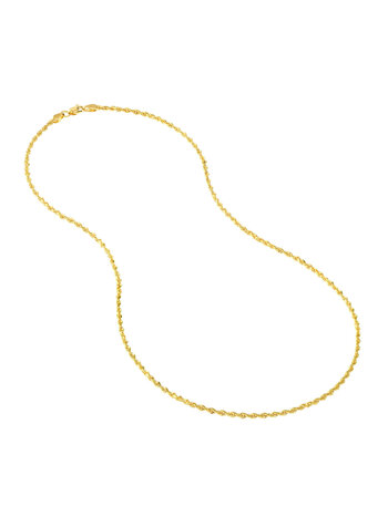 10K Yellow Gold Diamond Cut Rope Chain