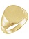 10K Yellow Gold Oval Signet Ring with Brushed Finish
