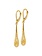 10K Yellow Gold Polished Diamond Cut Leverback Earrings