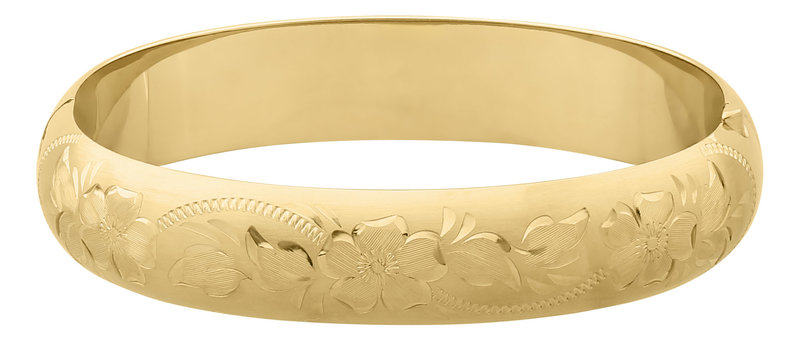 12mm Floral Bangle (Matte)