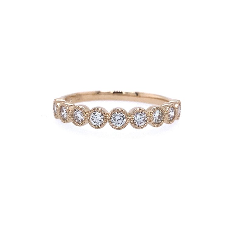 14K Bezel Set Diamond Band