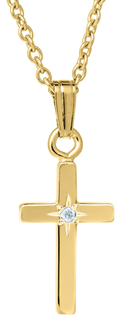 14K Gold Filled Children's Cross Necklace