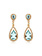 14K Rose Gold Aquamarine and Diamond Drop Earrings