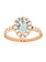 14K Rose Gold Aquamarine and Diamond Ring