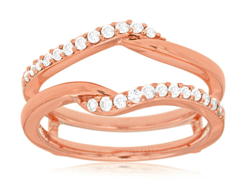 14K Rose Gold Diamond Ring Guard