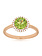 14K Rose Gold Peridot and Diamond Ring