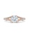 14K Rose Gold Round Diamond Engagement Ring with Split Shank