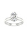 14K White Gold 2ct Lab Grown Oval Diamond Solitaire Engagement Ring