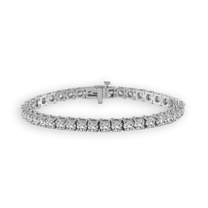 14K White Gold 3ctw Diamond Tennis Bracelet