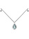 14K White Gold Aquamarine and Diamond Necklace