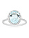 14K White Gold Aquamarine and Diamond Ring