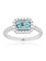 14K White Gold Aquamarine and Diamond Ring