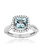 14K White Gold Aquamarine and Diamond Ring