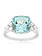 14K White Gold Aquamarine and Diamond Ring