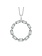 14K White Gold Baguette Diamond Circle Pendant