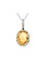 14K White Gold Citrine and Diamond Necklace