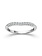 14K White Gold Curved Diamond Wedding Band