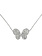 14K White Gold Diamond Butterfly Necklace