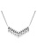 14K White Gold Diamond Chevron Necklace