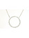 14K White Gold Diamond Circle Necklace