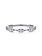 14K White Gold Diamond Cluster Station Stackable Ring