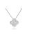 14K White Gold Diamond Quatrefoil Pendant