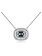 14K White Gold East to West Aquamarine and Diamond Necklace