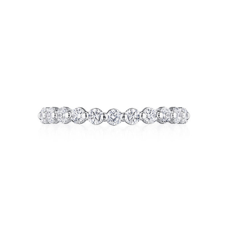 14K White Gold Floating Diamond Band