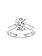 14K White Gold Lab Grown 3ct Round Diamond Solitaire Engagement Ring