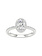 14K White Gold Lab Grown Oval Diamond Halo Engagement Ring