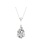 14K White Gold Lab Grown Pear Diamond Necklace