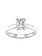 14K White Gold Lab Grown Radiant Diamond Solitaire Engagement Ring