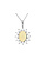 14K White Gold Opal and Diamond Necklace