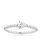 14K White Gold Pear and Pave Diamond Stackable Ring