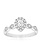 14K White Gold Pear Diamond Halo Engagement Ring