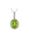 14K White Gold Peridot and Diamond Necklace