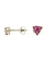 14K White Gold Pink Sapphire Stud Earrings