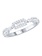 14K White Gold Round and Baguette Diamond Stackable