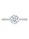 14K White Gold Round Brilliant Cut Diamond Engagement Ring